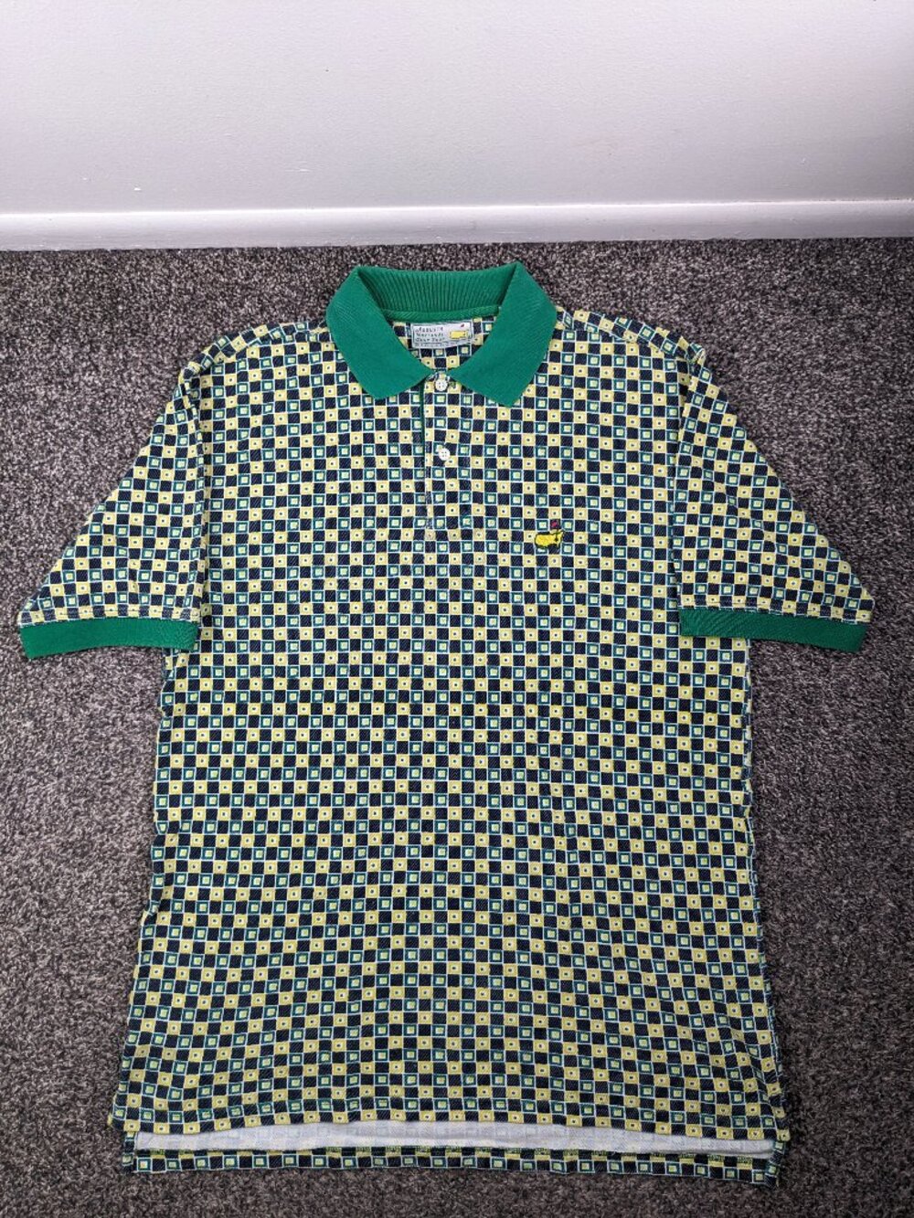 Vintage 80s Masters Augusta National Golf Shop Polo Shirt Slazenger Mens Large